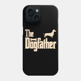 Mens Dachshund Dog Lovers Gifts The Dogfather Men Tee Phone Case