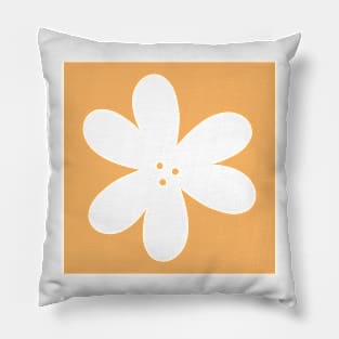 Flower Outline - yellow Pillow