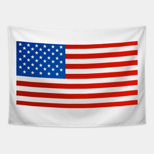 US flag blue red and white Tapestry