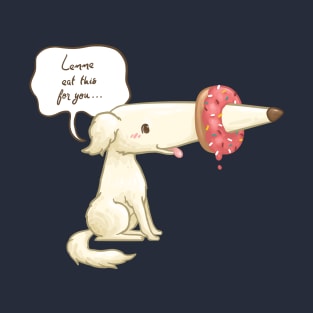 Doughnut Through a Borzoi Dog Nose T-Shirt