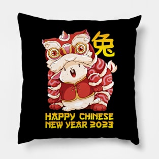 Good Luck Zodiac Happy Chinese New Year of the Rabbit Pillow