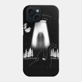 Bigfoot Riding Loch Ness Monster Ufo Abduction Phone Case