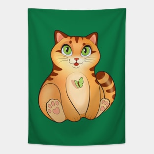 Cute kitten, Red Kitty Cat Tapestry