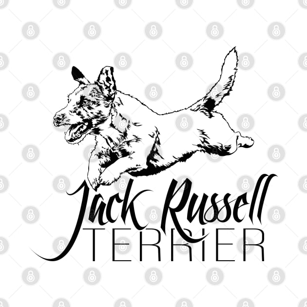 Funny Jack Russell Terrier dog portrait gift by wilsigns