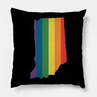 Indiana State Rainbow Pillow