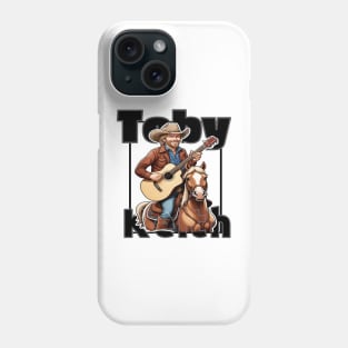 Toby Keith, cowboy He sings with a guitar Phone Case