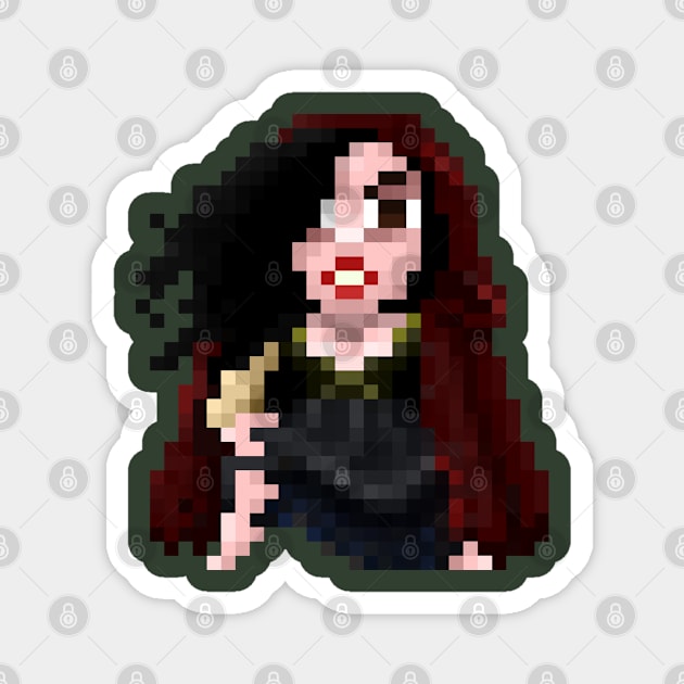 16-Bits Young Woman in the Woods Magnet by badpun