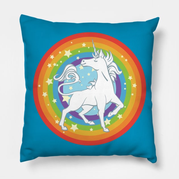 The Sparkliest, Most Fabulous Unicorn of them All Pillow by cartoonowl