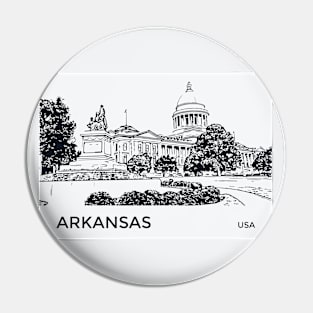 Arkansas State USA Pin