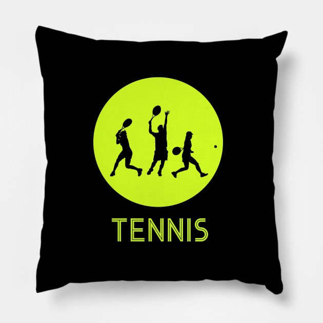 I love tennis Pillow by cypryanus