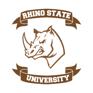 Rhino State University Campus and College T-Shirt