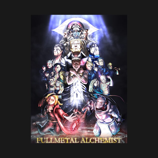 Fullmetal Alchemist Movie Poster (Gold Title) by Arcanekeyblade5