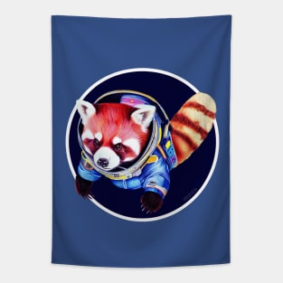 Red Panda Space Man Pencil drawing Tapestry