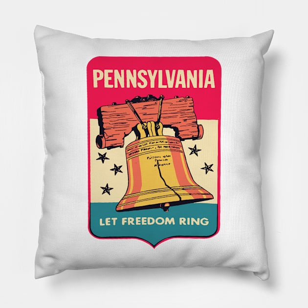 Liberty Bell Decal Design Pillow by zsonn