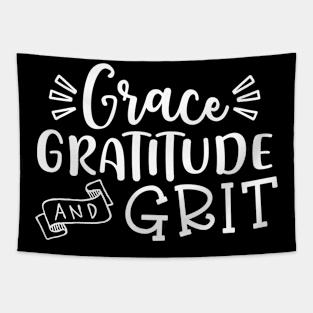 Grace Gratitude and Grit Christian Tapestry