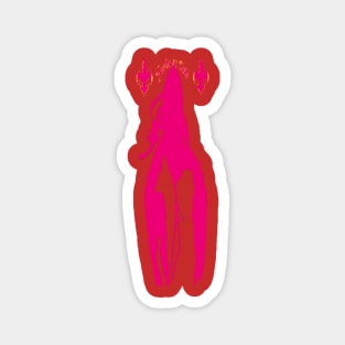 Pink Crawfish Art Magnet