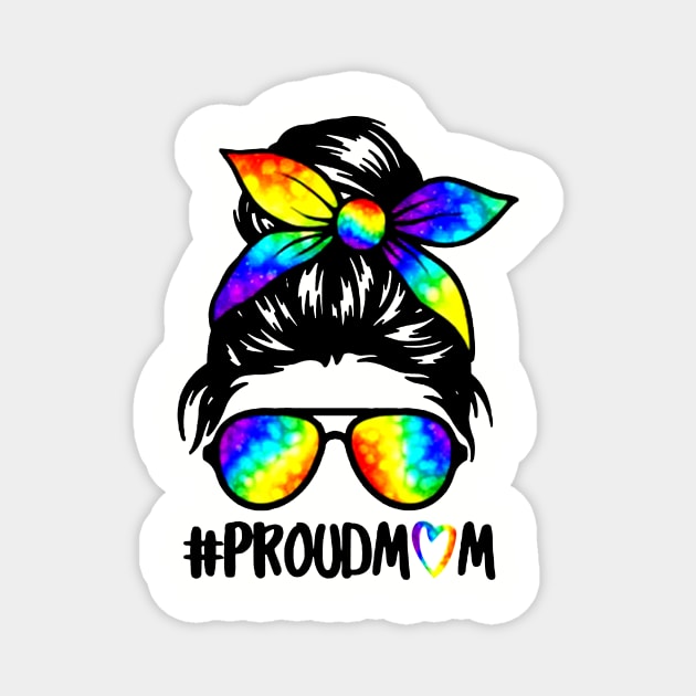 LGBT Proud Mom gift Magnet by Phylis Lynn Spencer