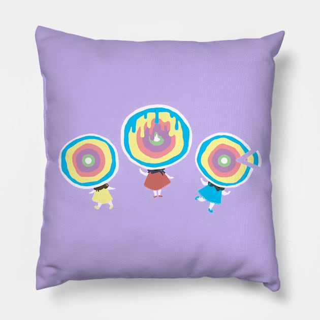 Jawbreaker family Pillow by adazedrainbow