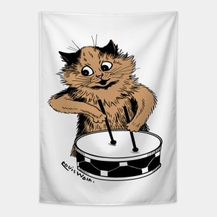 Drummer Cat Tapestry