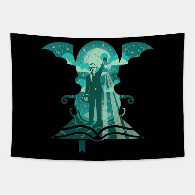 Cthulhu Waits Tapestry by jrberger