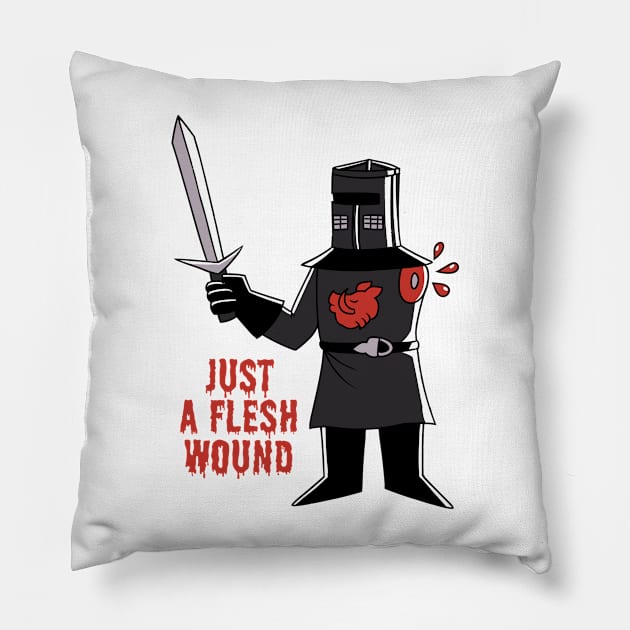 Just A Flesh Wound Pillow by Three Meat Curry