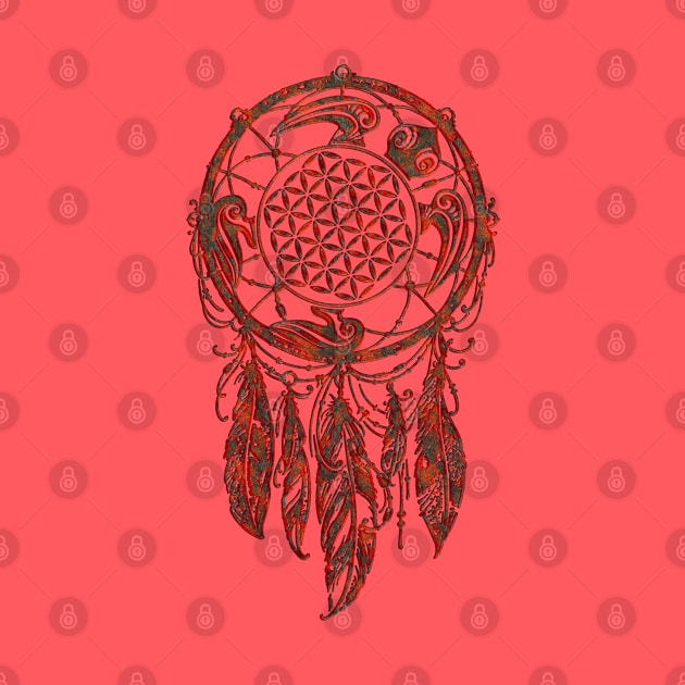 Dreamcatcher FLOWER OF LIFE Turtle by EDDArt