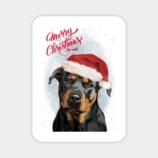 Rottweiler Merry Christmas Santa Dog Magnet