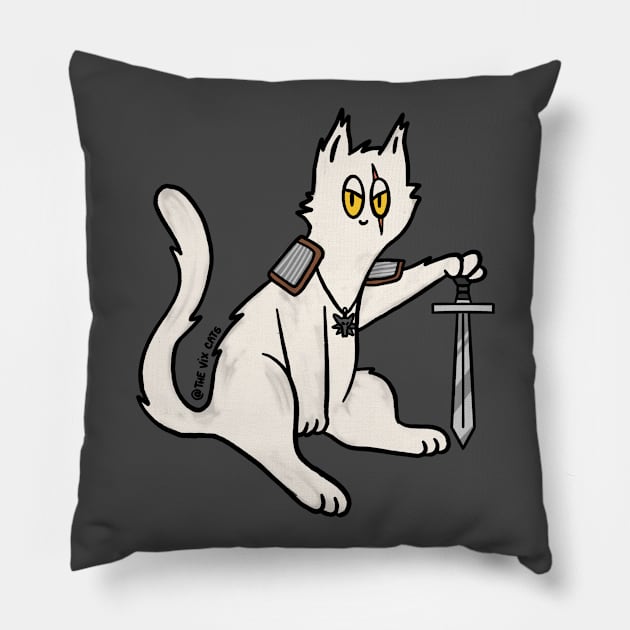 Cat Geralt Pillow by The Vix Cats