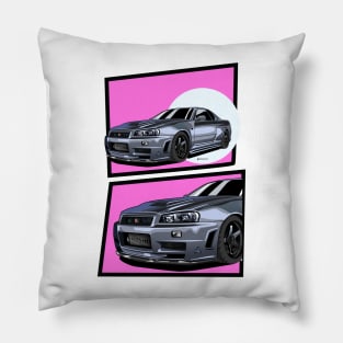 Godzilla SKYLINE GTR R34 Pillow