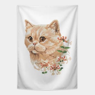 Four Seasons Summer Exotic Shorthair Cat Tapestry