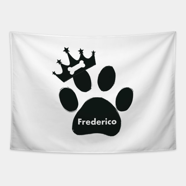 Frederico name made of hand drawn paw prins Tapestry by GULSENGUNEL