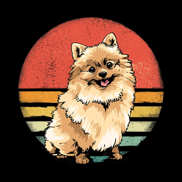 Pomeranian Dog Lover Retro Vintage 70S by IainDodes