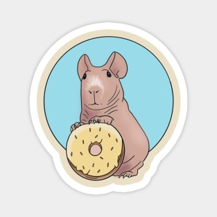 Skinny Pig With Doughnut Magnet