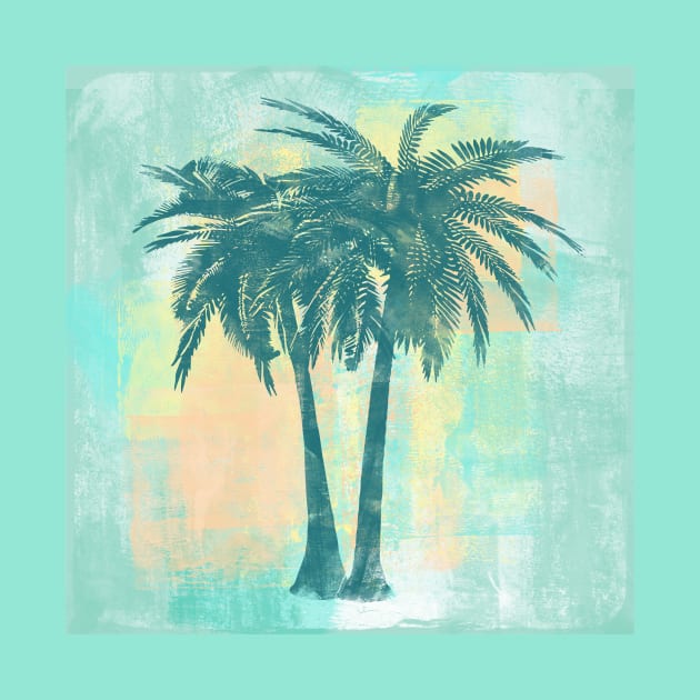 Painted Palm Trees Tropical Colors by LittleBean