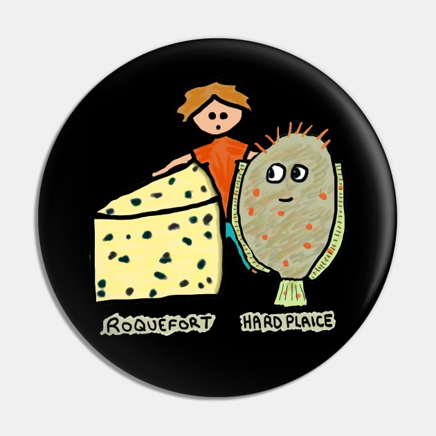 Roquefort Cheese Pun Pin by Mark Ewbie