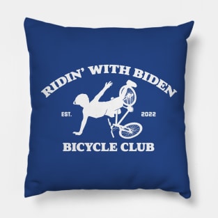 Ridin with Biden Bicycle Club // Funny Biden Bike Fall Pillow