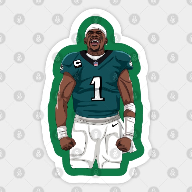 Jalen Hurts Philadelphia Eagles Football Art Illustrated Print -    Finland