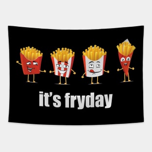 It's Fryday - French Fries Pun Tapestry