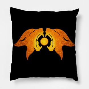 Fantasy Fire Cats Creation Unique Graphic Design Pillow