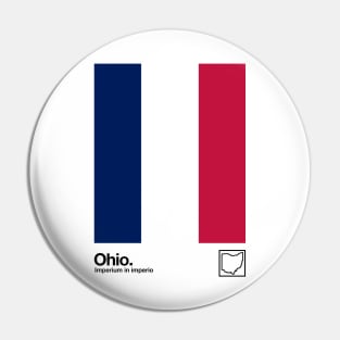 Ohio Flag // Original Aesthetic Colors Artwork Design Pin