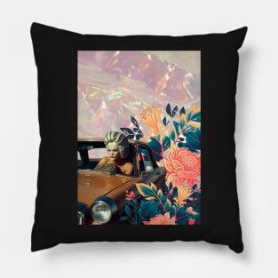 Drag Queen Race Surreal Collage Pillow