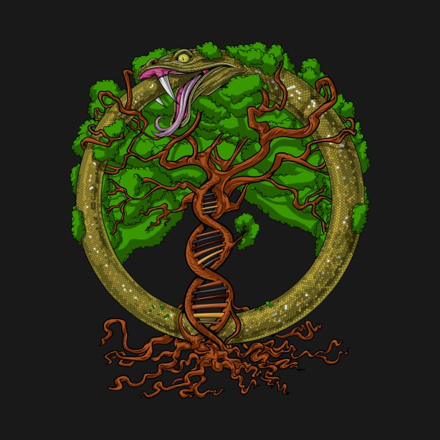 DNA Tree Of Life Ouroboros by underheaven