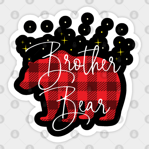 Men Red Plaid Christmas Pajama Family Gift BROTHER BEAR