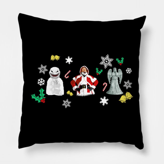 Doctor who christmas sweater v2 Pillow by Afire