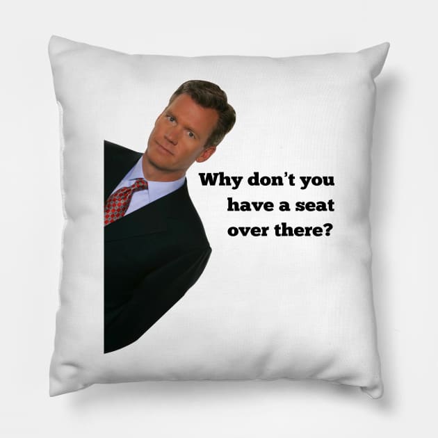 Chris Hansen funny meme Pillow by Ac Vai