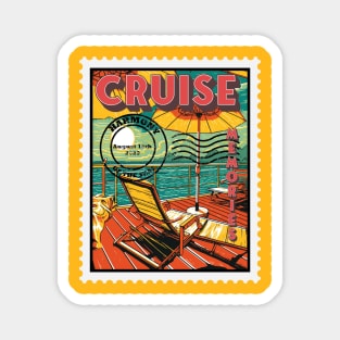 Pop Art and Paradise: A Cruise Memory Canvas Magnet