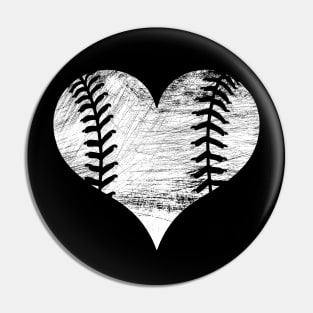 Baseball Heart Cute Graphic Tee Shirts Pin