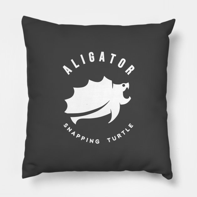 Alligator snapping turtle, reptiles lovers Pillow by croquis design