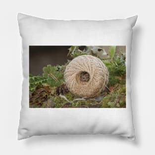 mouse in a ball of string 2 Pillow