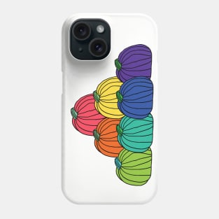 Rainbow Colored Pumpkin Pile Phone Case